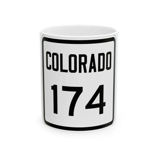 Colorado 174 1946 (Colorado) (Road Sign) White Coffee Mug 11oz - Go Mug Yourself