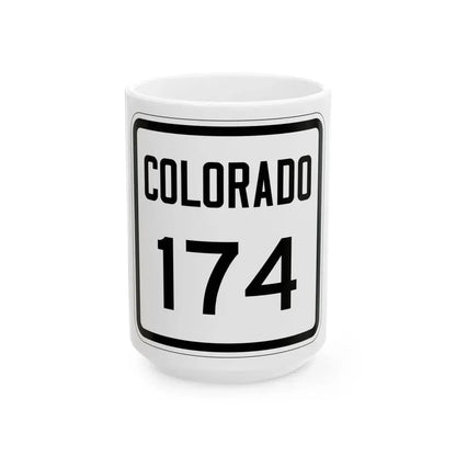 Colorado 174 1946 (Colorado) (Road Sign) White Coffee Mug 15oz - Go Mug Yourself