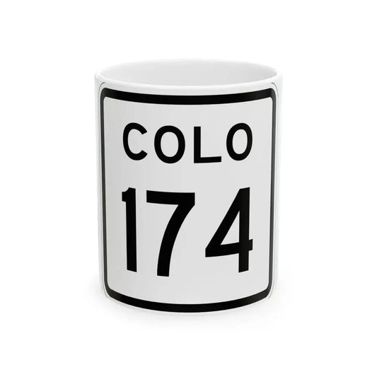 Colorado 174 1952 (Colorado) (Road Sign) White Coffee Mug 11oz - Go Mug Yourself