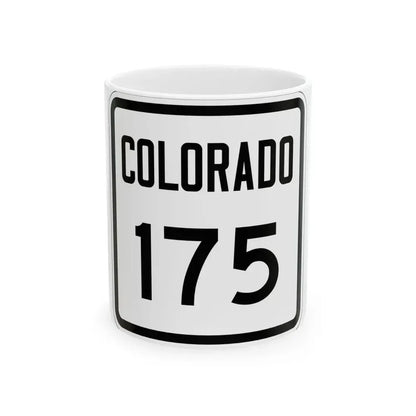 Colorado 175 1946 (Colorado) (Road Sign) White Coffee Mug 11oz - Go Mug Yourself