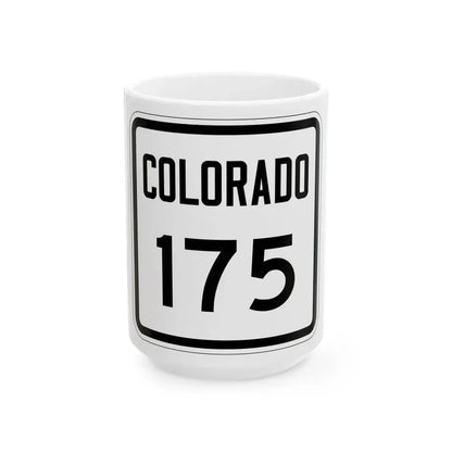 Colorado 175 1946 (Colorado) (Road Sign) White Coffee Mug 15oz - Go Mug Yourself