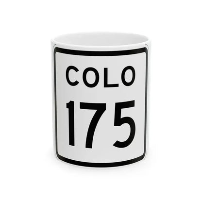 Colorado 175 1952 (Colorado) (Road Sign) White Coffee Mug 11oz - Go Mug Yourself