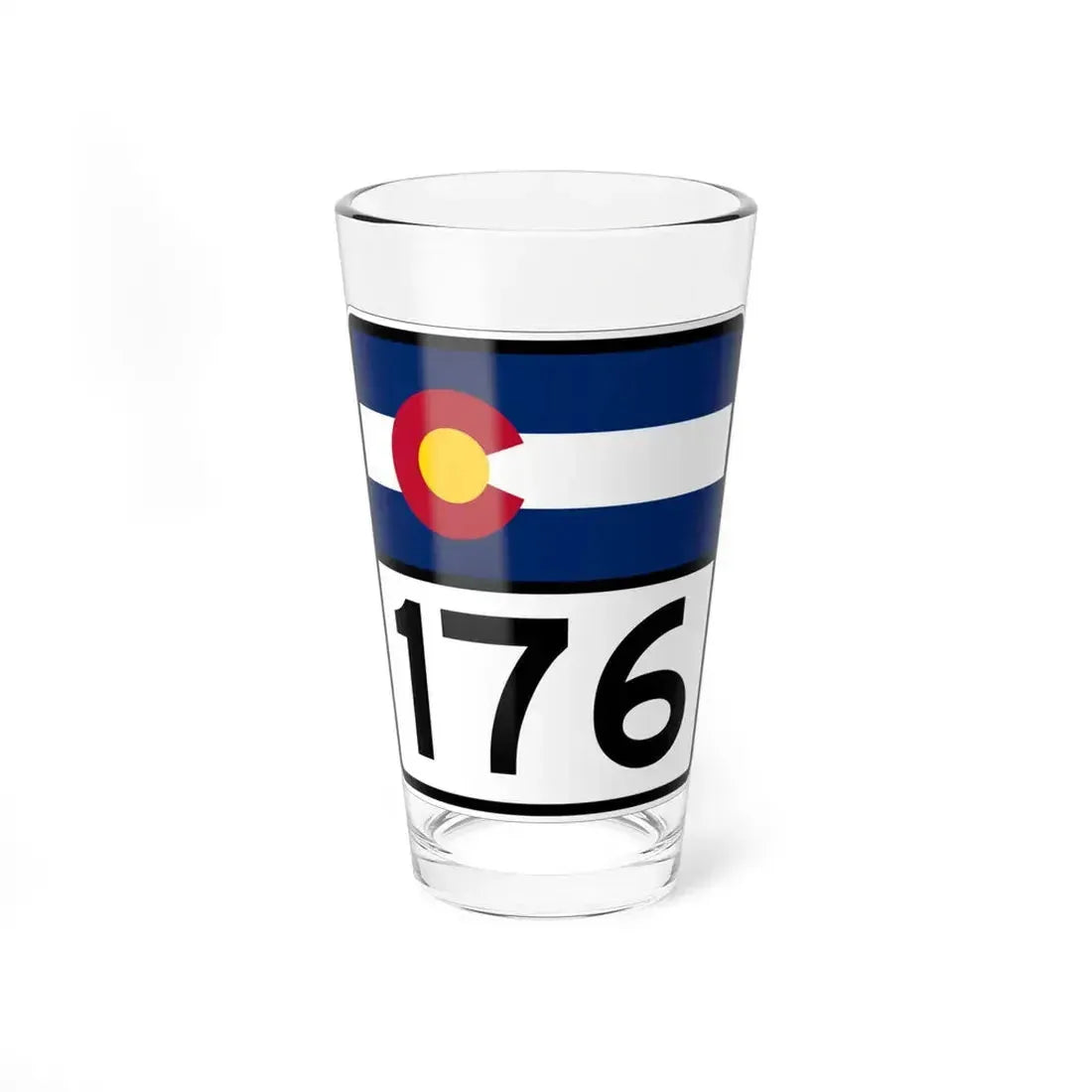 Colorado 176 (Colorado) (Road Sign) Pint Glass 16oz 16oz - Go Mug Yourself