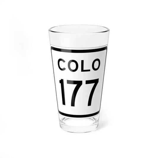 Colorado 177 1952 (Colorado) (Road Sign) Pint Glass 16oz 16oz - Go Mug Yourself