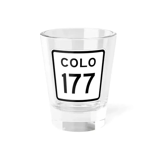 Colorado 177 1952 (Colorado) (Road Sign) Shot Glass 1.5oz 1.5oz - Go Mug Yourself