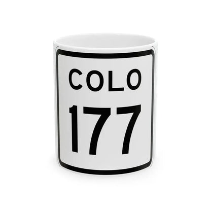 Colorado 177 1952 (Colorado) (Road Sign) White Coffee Mug 11oz - Go Mug Yourself