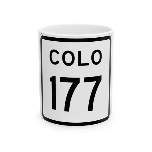 Colorado 177 1952 (Colorado) (Road Sign) White Coffee Mug 11oz - Go Mug Yourself