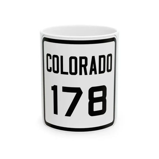 Colorado 178 1926 (Colorado) (Road Sign) White Coffee Mug 11oz - Go Mug Yourself
