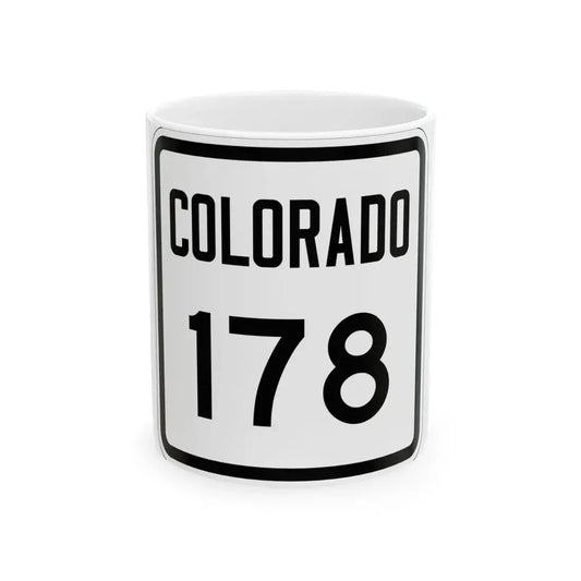 Colorado 178 1946 (Colorado) (Road Sign) White Coffee Mug 11oz - Go Mug Yourself