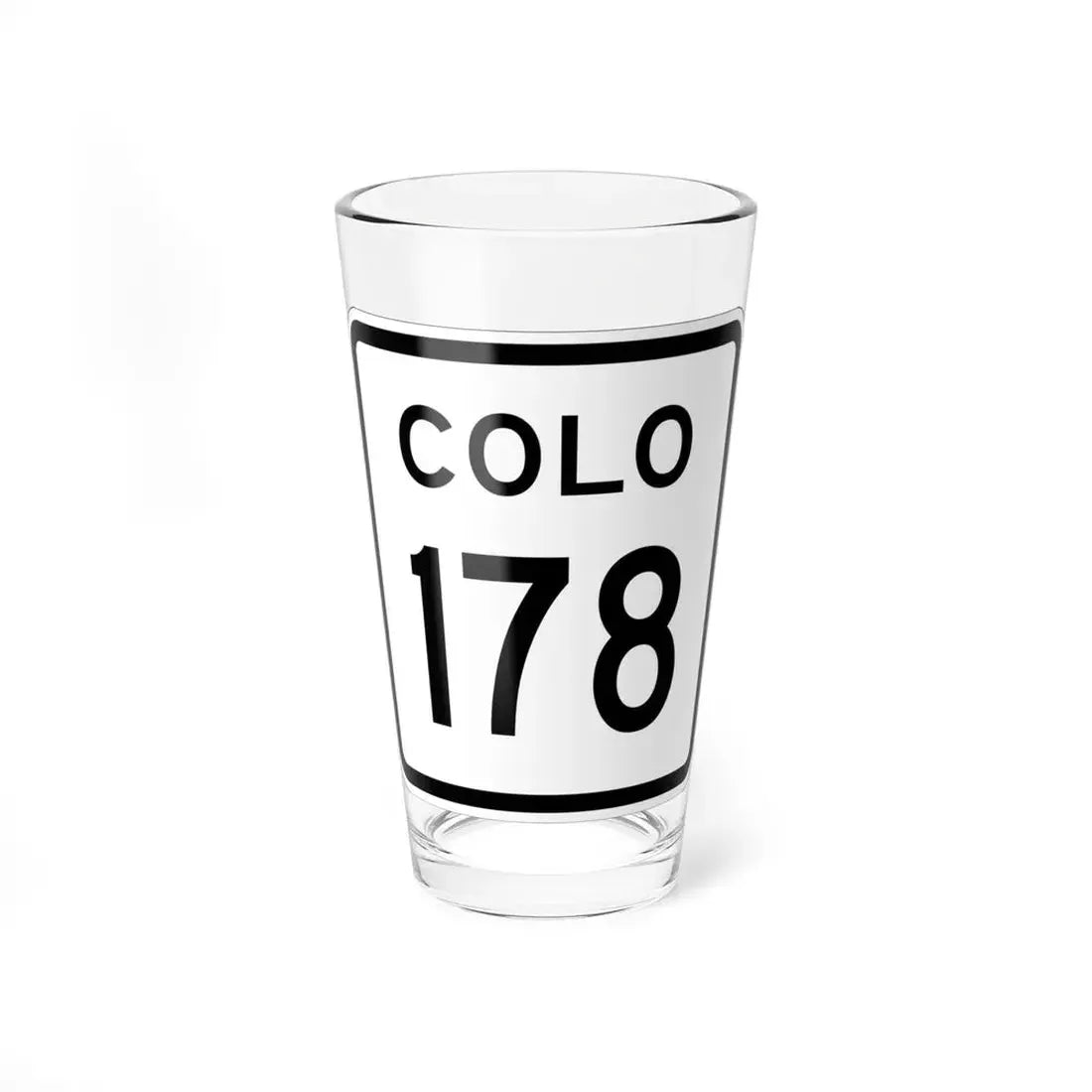 Colorado 178 1952 (Colorado) (Road Sign) Pint Glss 16oz 16oz - Go Mug Yourself