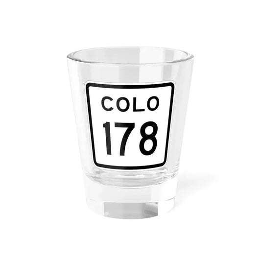 Colorado 178 1952 (Colorado) (Road Sign) Shot Glass 1.5oz 1.5oz - Go Mug Yourself