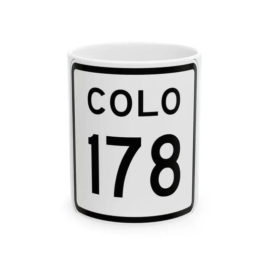 Colorado 178 1952 (Colorado) (Road Sign) White Coffee Mug 11oz - Go Mug Yourself
