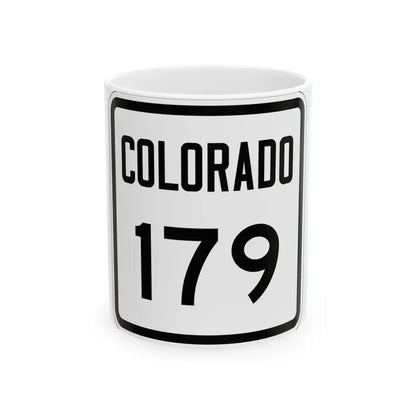 Colorado 179 1946 (Colorado) (Road Sign) White Coffee Mug 11oz - Go Mug Yourself