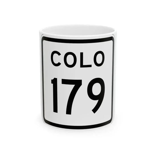 Colorado 179 1952 (Colorado) (Road Sign) White Coffee Mug 11oz - Go Mug Yourself