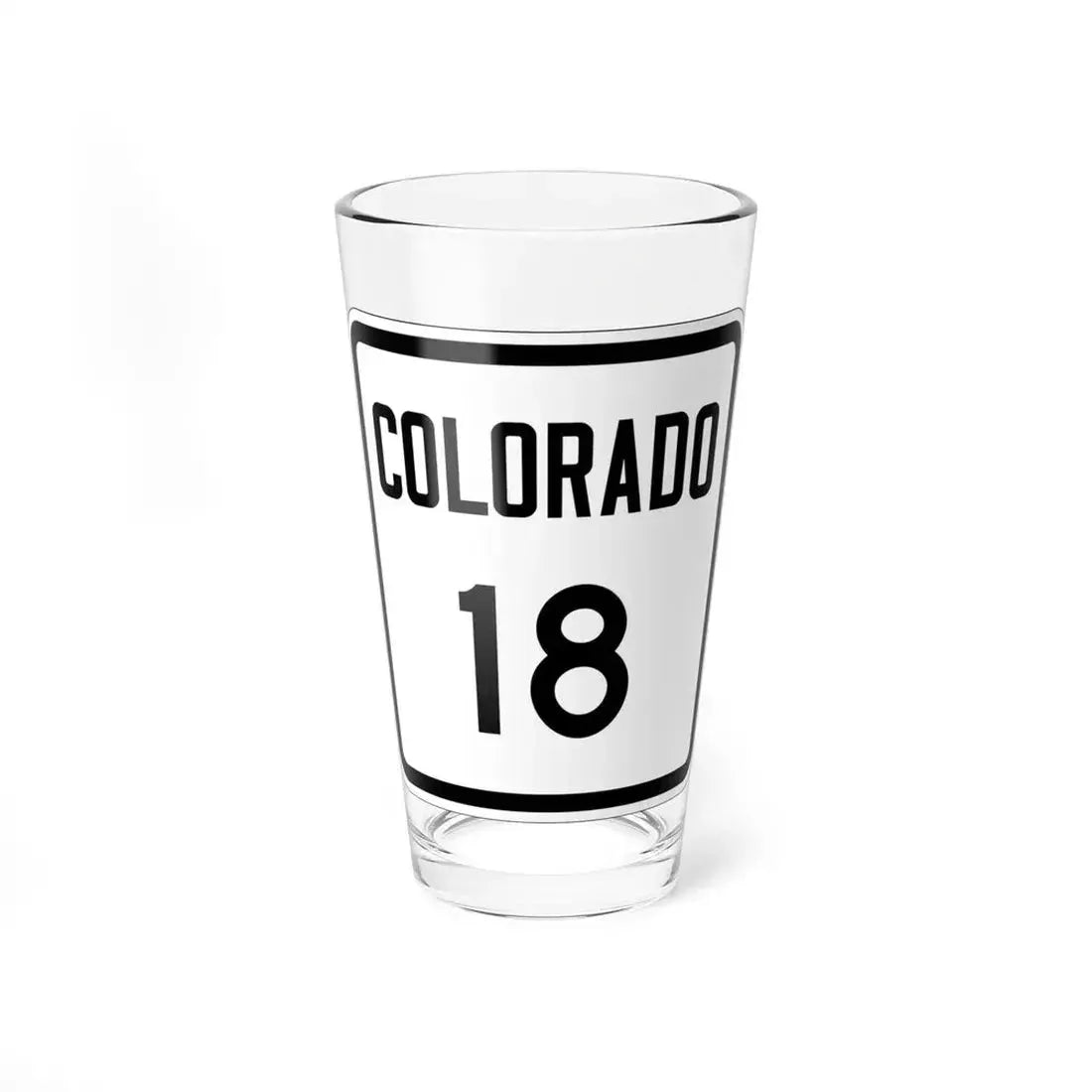 Colorado 18 1946 (Colorado) (Road Sign) Pint Glass 16oz 16oz - Go Mug Yourself