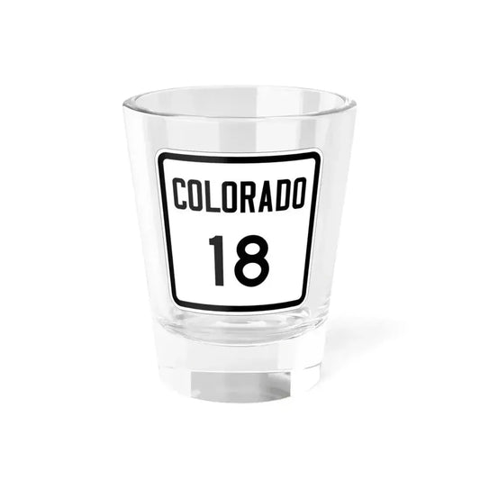Colorado 18 1946 (Colorado) (Road Sign) Shot Glass 1.5oz 1.5oz - Go Mug Yourself