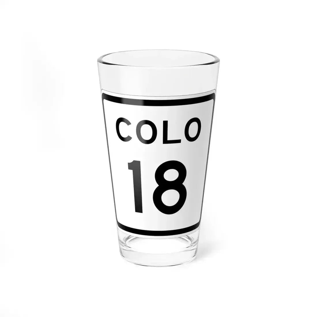 Colorado 18 1952 (Colorado) (Road Sign) Pint Glass 16oz 16oz - Go Mug Yourself