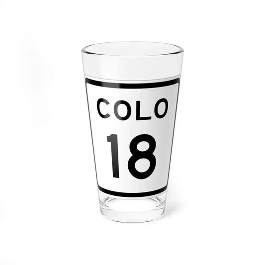Colorado 18 1952 (Colorado) (Road Sign) Pint Glass 16oz 16oz - Go Mug Yourself