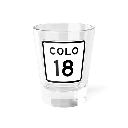 Colorado 18 1952 (Colorado) (Road Sign) Shot Glass 1.5oz 1.5oz - Go Mug Yourself