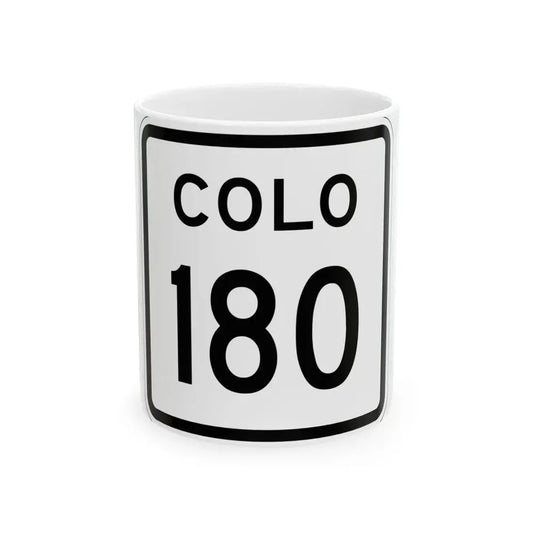 Colorado 180 1952 (Colorado) (Road Sign) White Coffee Mug 11oz - Go Mug Yourself