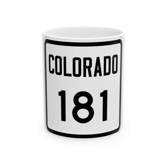 Colorado 181 1946 (Colorado) (Road Sign) White Coffee Mug 11oz - Go Mug Yourself