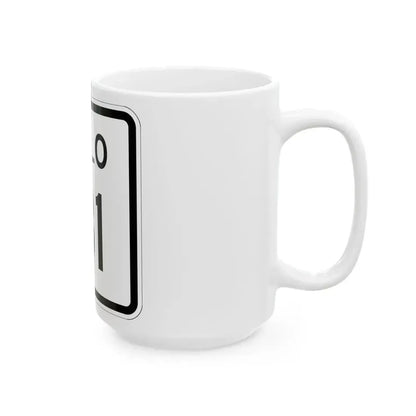 Colorado 181 1952 (Colorado) (Road Sign) White Coffee Mug - Go Mug Yourself