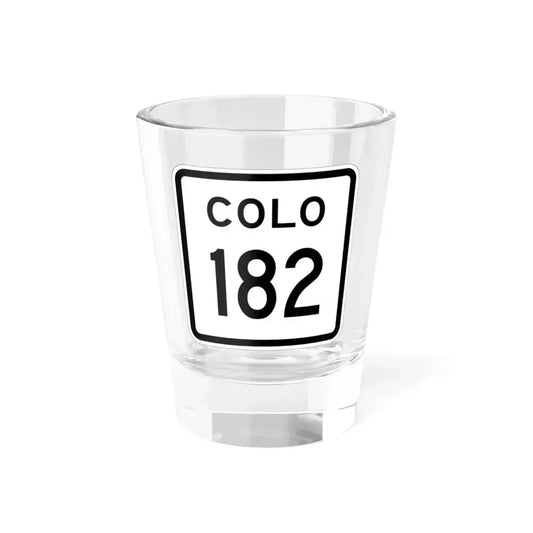 Colorado 182 1952 (Colorado) (Road Sign) Shot Glass 1.5oz 1.5oz - Go Mug Yourself
