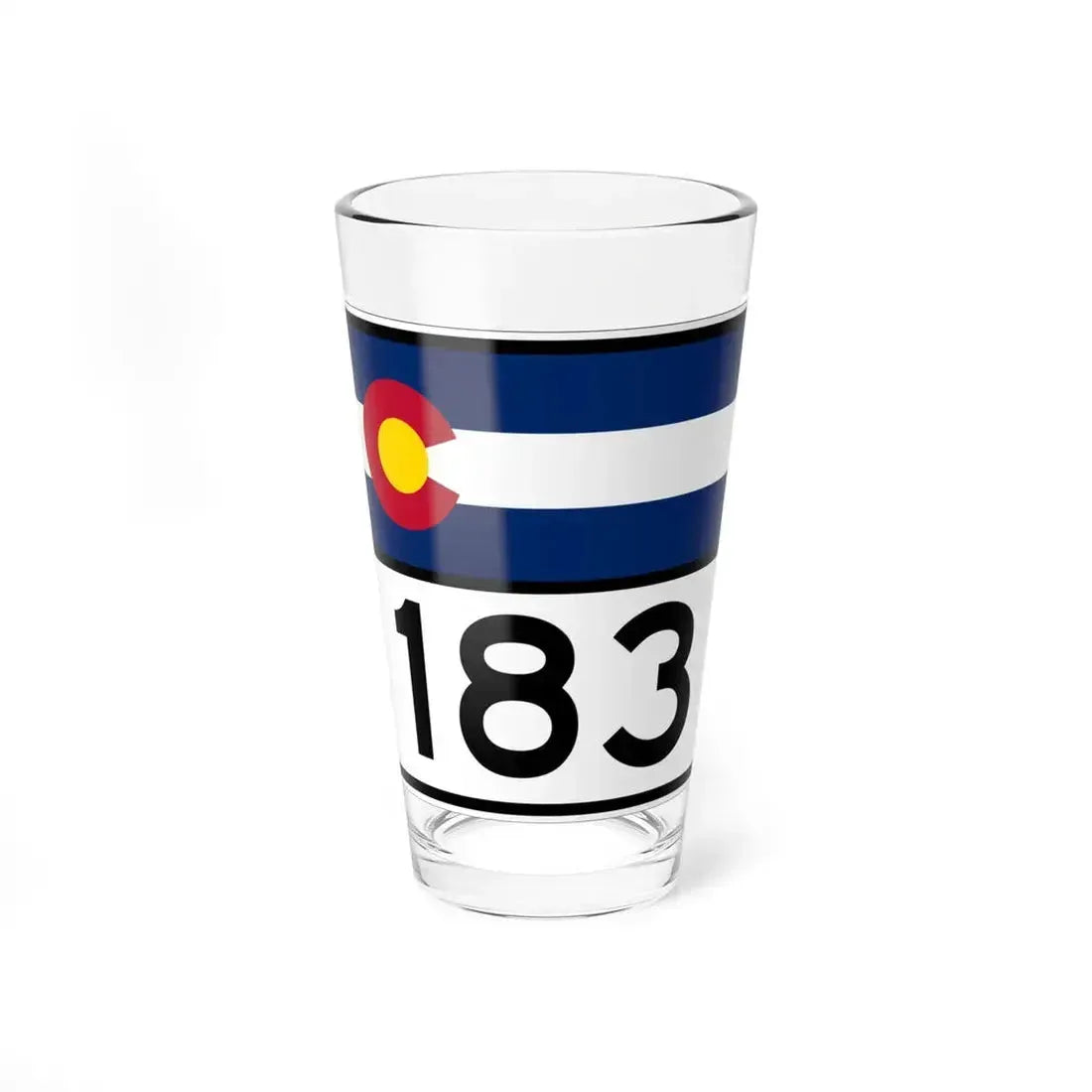 Colorado 183 wide (Colorado) (Road Sign) Pint Glass 16oz 16oz - Go Mug Yourself