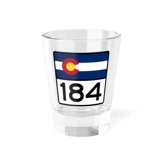 Colorado 184 (Colorado) (Road Sign) Shot Glass 1.5oz 1.5oz - Go Mug Yourself