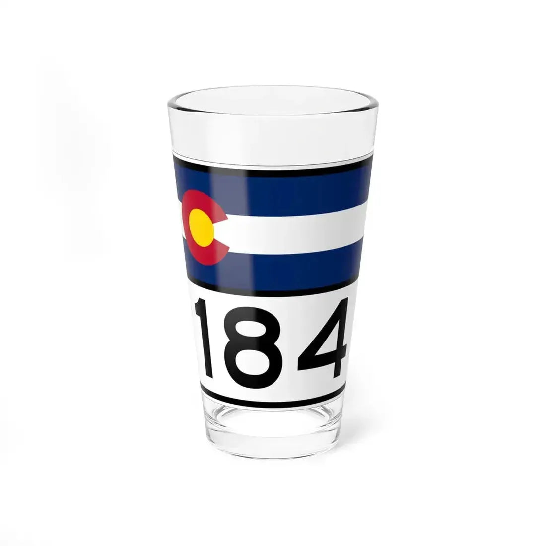 Colorado 184 wide (Colorado) (Road Sign) Pint Glass 16oz 16oz - Go Mug Yourself