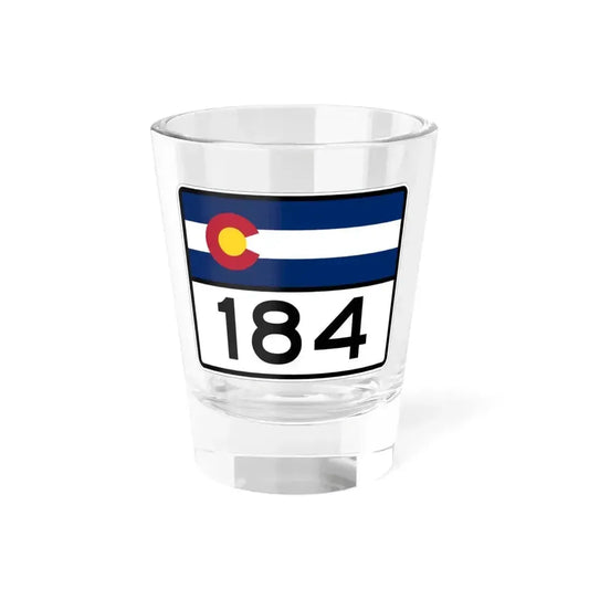 Colorado 184 wide (Colorado) (Road Sign) Shot Glass 1.5oz 1.5oz - Go Mug Yourself