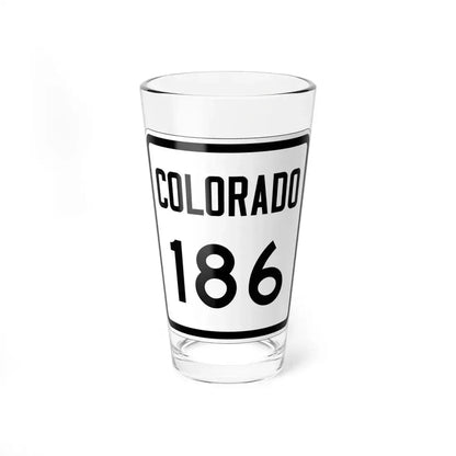 Colorado 186 1946 (Colorado) (Road Sign) Pint Glass 16oz 16oz - Go Mug Yourself