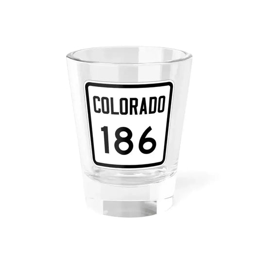 Colorado 186 1946 (Colorado) (Road Sign) Shot Glass 1.5oz 1.5oz - Go Mug Yourself