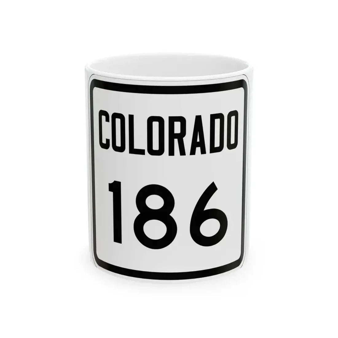 Colorado 186 1946 (Colorado) (Road Sign) White Coffee Mug 11oz - Go Mug Yourself