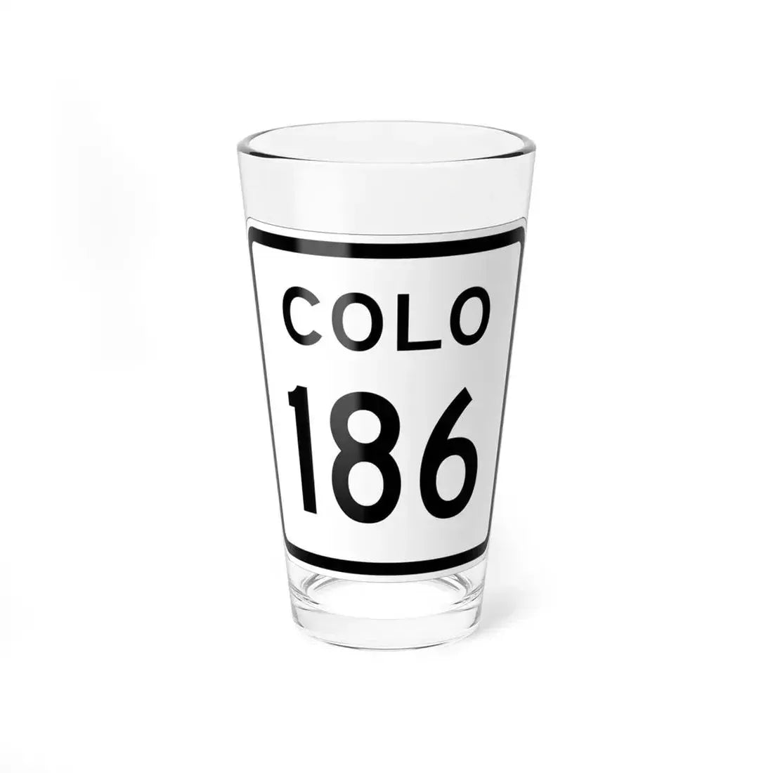 Colorado 186 1952 (Colorado) (Road Sign) Pint Glass 16oz 16oz - Go Mug Yourself