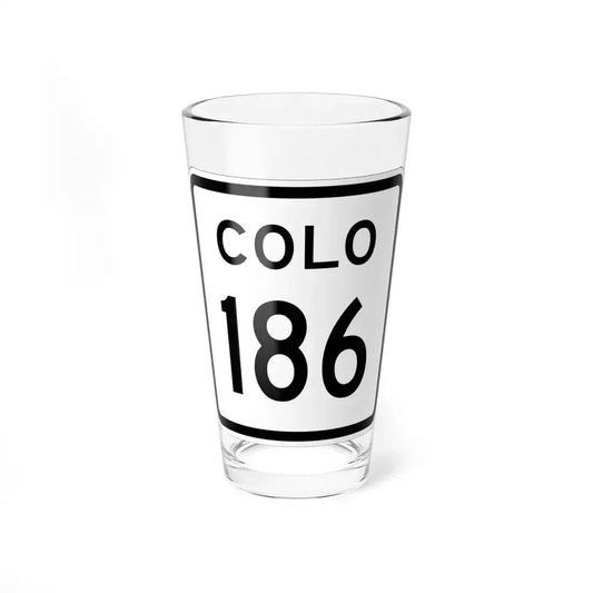 Colorado 186 1952 (Colorado) (Road Sign) Pint Glass 16oz 16oz - Go Mug Yourself