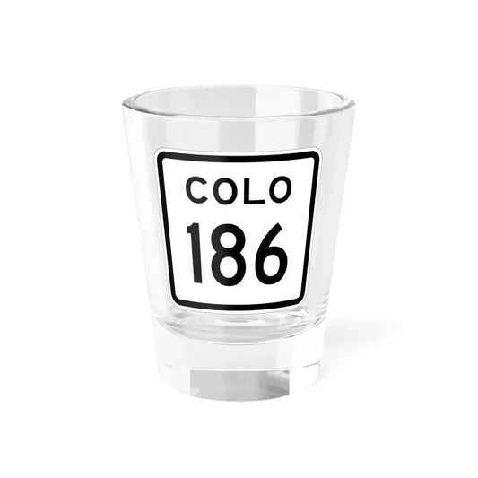 Colorado 186 1952 (Colorado) (Road Sign) Shot Glass 1.5oz 1.5oz - Go Mug Yourself