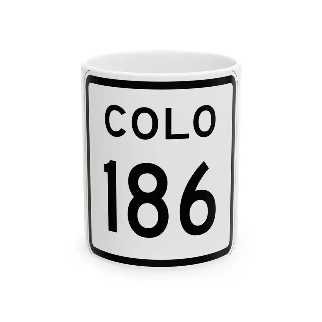Colorado 186 1952 (Colorado) (Road Sign) White Coffee Mug 11oz - Go Mug Yourself