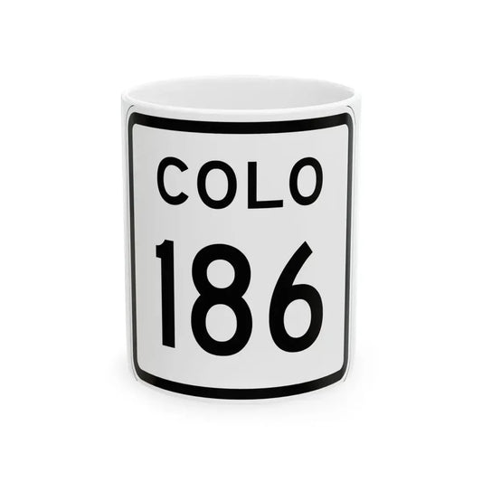 Colorado 186 1952 (Colorado) (Road Sign) White Coffee Mug 11oz - Go Mug Yourself