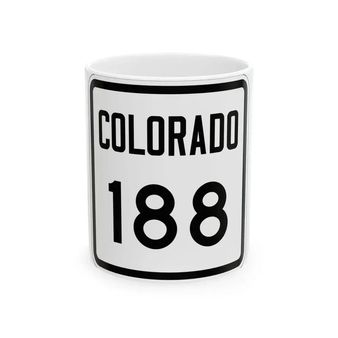 Colorado 188 1946 (Colorado) (Road Sign) White Coffee Mug 11oz - Go Mug Yourself