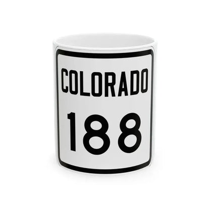 Colorado 188 1946 (Colorado) (Road Sign) White Coffee Mug 11oz - Go Mug Yourself