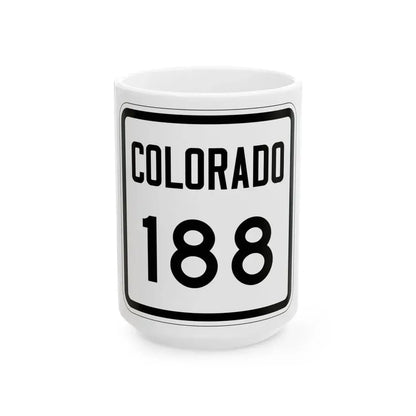 Colorado 188 1946 (Colorado) (Road Sign) White Coffee Mug 15oz - Go Mug Yourself