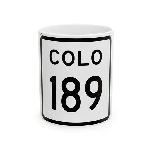 Colorado 189 1952 (Colorado) (Road Sign) White Coffee Mug 11oz - Go Mug Yourself