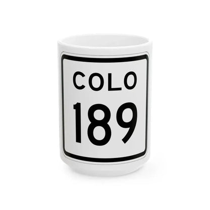 Colorado 189 1952 (Colorado) (Road Sign) White Coffee Mug 15oz - Go Mug Yourself
