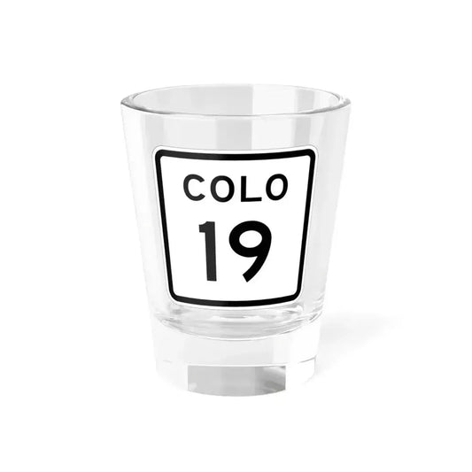 Colorado 19 1952 (Colorado) (Road Sign) Shot Glass 1.5oz 1.5oz - Go Mug Yourself
