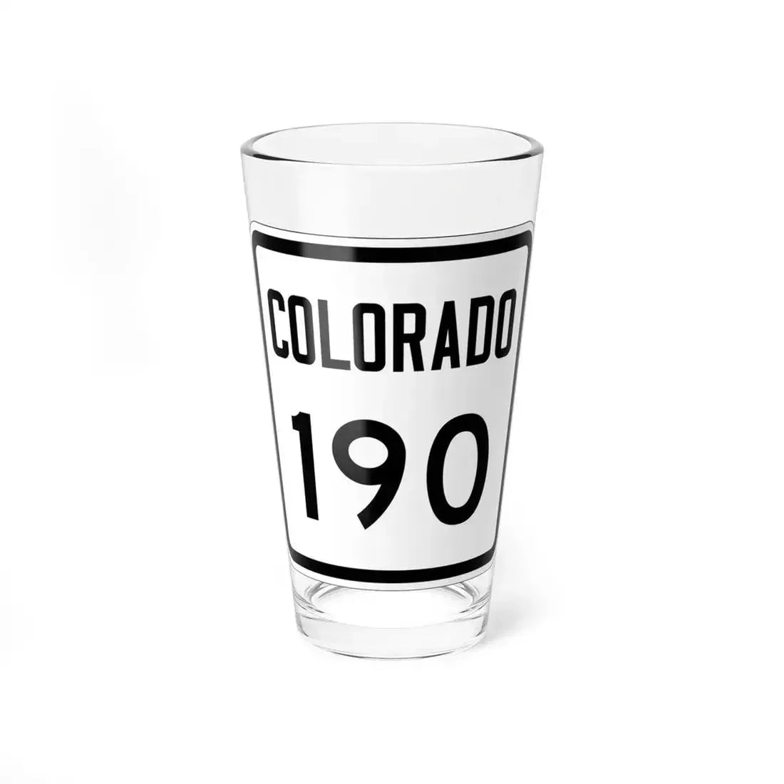 Colorado 190 1946 (Colorado) (Road Sign) Pint Glass 16oz 16oz - Go Mug Yourself