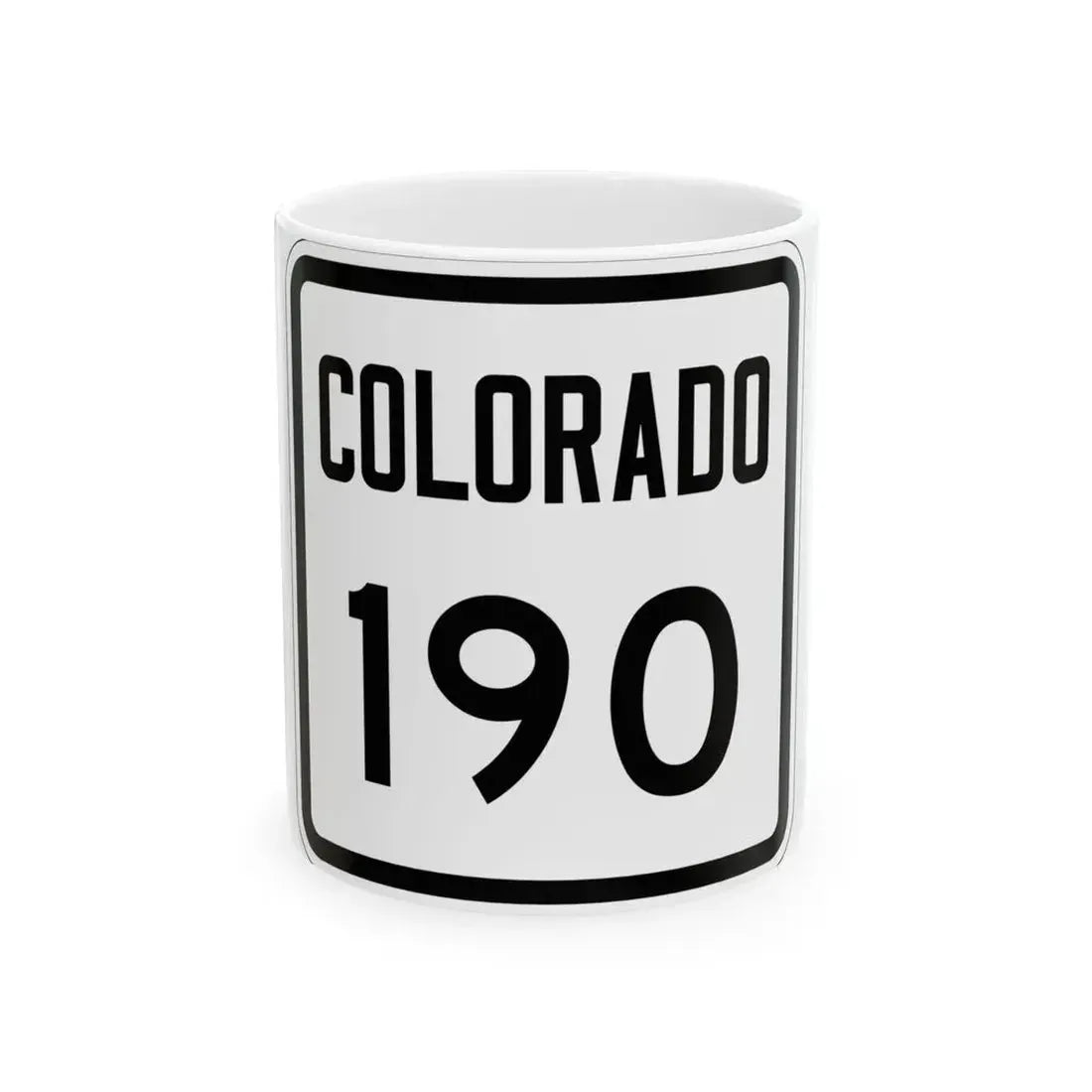 Colorado 190 1946 (Colorado) (Road Sign) White Coffee Mug 11oz - Go Mug Yourself