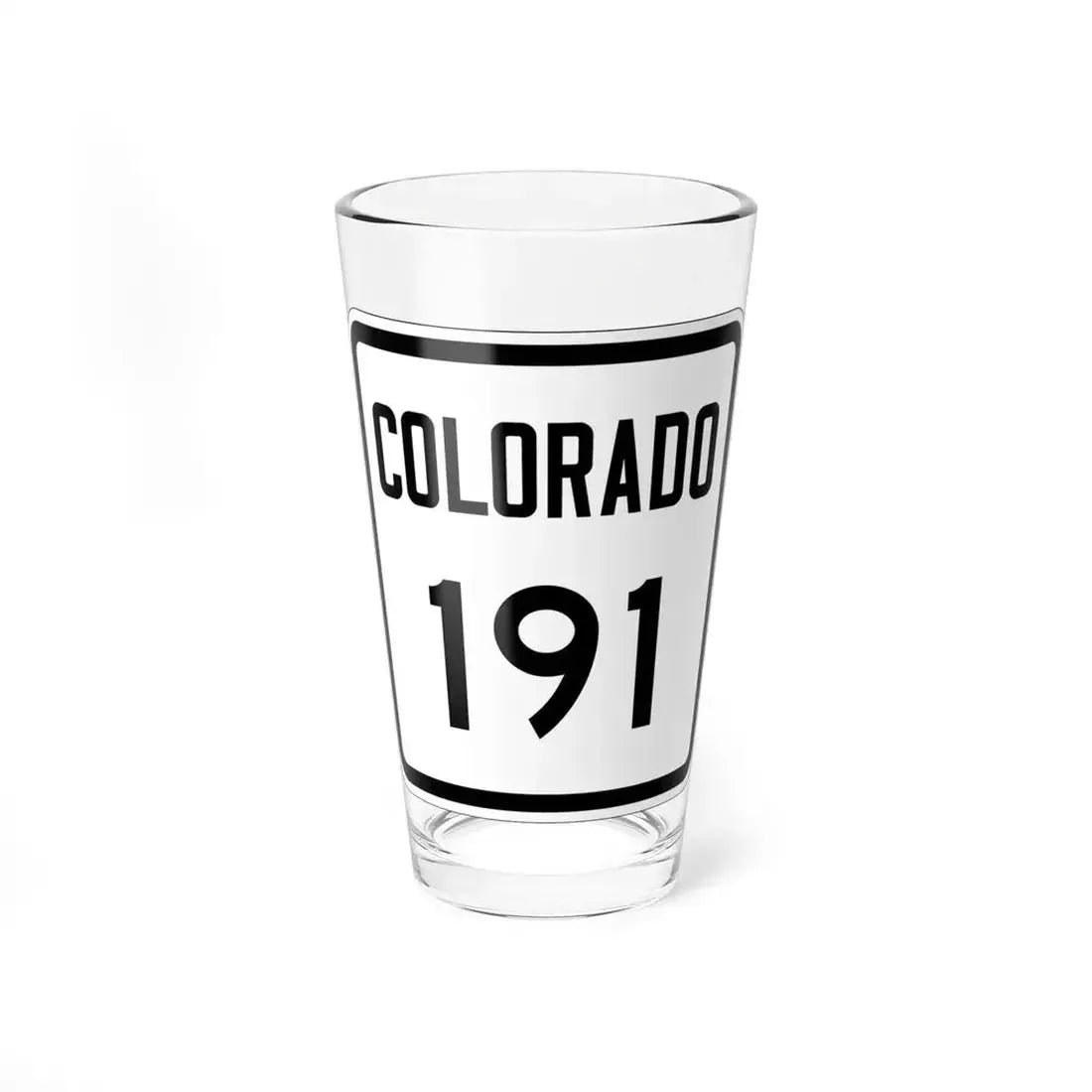 Colorado 191 1946 (Colorado) (Road Sign) Pint Glass 16oz 16oz - Go Mug Yourself