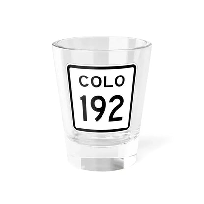 Colorado 192 1952 (Colorado) (Road Sign) Shot Glass 1.5oz 1.5oz - Go Mug Yourself