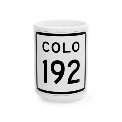 Colorado 192 1952 (Colorado) (Road Sign) White Coffee Mug 15oz - Go Mug Yourself